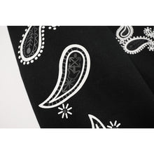 OW cashew flower arrow pattern plus fleece hooded sweatshirt