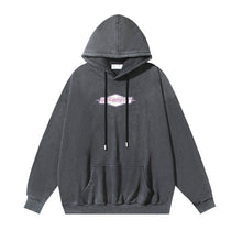 OW letter printing pattern washing water old hooded sweater