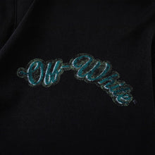 OW Bath Portrait Letter Pattern Pullover Hooded Sweater