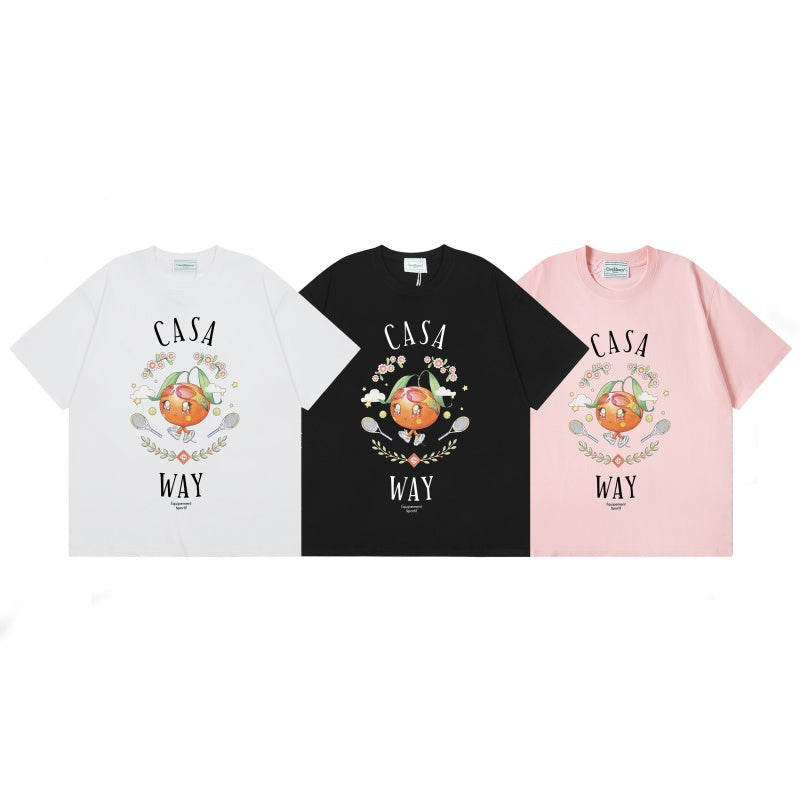 Casablanca T SHIRTS High-quality pure cotton streetwear