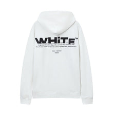 OW three-dimensional incomplete letter pattern pullover hooded sweater