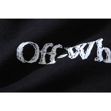 OW twine arrow pencil print pullover hooded sweater