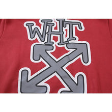 OW Curved Jellyfish Arrow Pattern Hooded Sweater