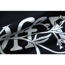 OW floral logo pattern print hooded sweater