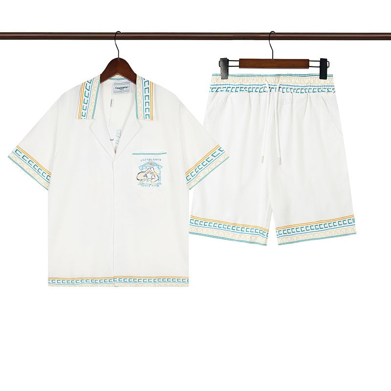Casablanca Beach Shirt & Shorts Set Casual Summer Vacation/Travel Wear (Sold Separately)