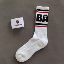 Bathing Ape Bape Socks Ape Head Thickened Towel Bottom Men's and Women's Sports Basketball Letter Couple