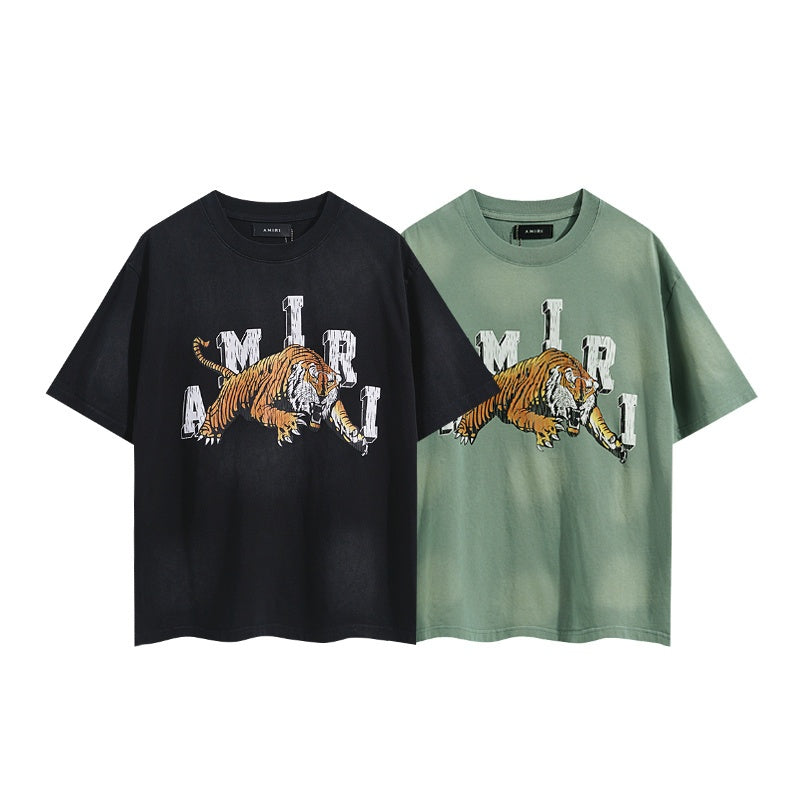 Amiri T Shirts Washed Series tiger