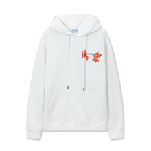 OW Maple Leaf Letter Arrow Pattern Pullover Hooded Sweater