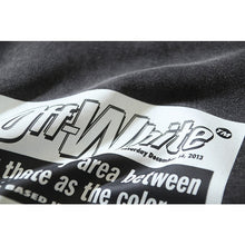 OW made old broken newspaper pattern pullover hooded sweater